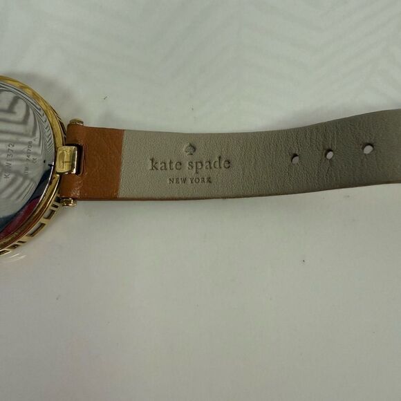 Kate Spade Goldtone Watch with Tan Leather Strap Band main image 6